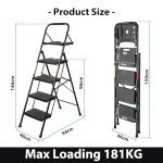 Folding Step Ladder with Anti-Slip Pedals