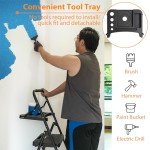 Folding Step Ladder with Anti-Slip Pedals