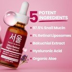 Korean Retinol Night Serum with Snail Mucin