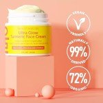 SeoulCeuticals Korean Skin Care Turmeric Cream – Korean Face Moisturizer for Dull Dry Skin - Korean Beauty Skincare K Beauty for Glowing Skin 2oz