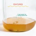 Craft A Brew Home Brewing Starter Kit Kombucha Tea Kit – Home Kombucha Kit – Fermentation Starter with Kombucha SCOBY – 1 Gallon