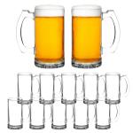 12 Libbey Beer Mugs Set - 12 oz