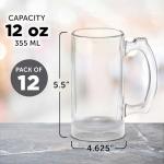 12 Libbey Beer Mugs Set - 12 oz