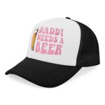 Daddy Needs A Beer Hat Funny Trucker Cap for Men Fathers Day Birthday BBQ Party Gift Beer Lover Adjustable Mesh Back Comfortable Casual Outdoor Lifestyle Headwear