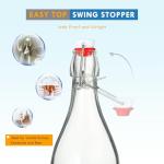 Swing Top Glass Bottles 32oz Flip Top Beer Brewing Bottle with Stopper for Home Brewing 2nd Fermentation,Kombucha,Kefir,Vanilla Extract,Juice,Tea,Beverages,Soda,Oil,Vinegar,Limoncello,Wine 6 Pack