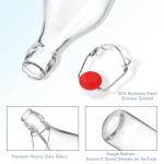 Swing Top Glass Bottles 32oz Flip Top Beer Brewing Bottle with Stopper for Home Brewing 2nd Fermentation,Kombucha,Kefir,Vanilla Extract,Juice,Tea,Beverages,Soda,Oil,Vinegar,Limoncello,Wine 6 Pack