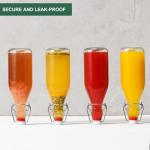 8-Pack Swing Top Glass Bottles for Brewing