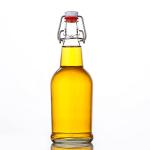 SureSave Beer Bottles with Easy Swing Cap | 16 Oz Clear Glass Bottle Set with Airtight Lid for Kombucha, Carbonated Drinks, Brewing, and Fermenting (6 Pack)