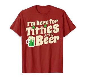 Titties And Beer Funny St Patricks Day 2020 T-Shirt