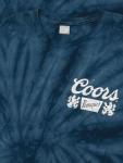 Tee Luv Men's Coors Banquet Shirt - Navy Tie Dye Coors Beer Logo T-Shirt, L