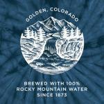 Tee Luv Men's Coors Banquet Shirt - Navy Tie Dye Coors Beer Logo T-Shirt, L