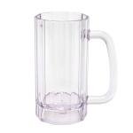 G.E.T. 00086-1-SAN-CL Shatter-Resistant Plastic Beer Mug / Stein, 16 Ounce, BPA Free (Set of 4)