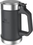 STANLEY Classic Bottle Opener Beer Stein 24 oz | Flip Up Lid and Heavy Duty Handle with Built In Bottle Opener | Insulated Stainless Steel Beer Mug | BPA-Free | Black 2.0