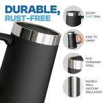 Frost Buddy Stein Buddy – 24oz Insulated Stainless Steel Beer Stein Mug with Handle – Keeps Beer Cold for Hours – Ideal for Tailgating, Parties, BBQs, and Gifts (White)