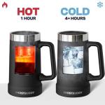 Frost Buddy Stein Buddy – 24oz Insulated Stainless Steel Beer Stein Mug with Handle – Keeps Beer Cold for Hours – Ideal for Tailgating, Parties, BBQs, and Gifts (White)