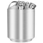 Togarhow 2.5 Gallon 10L Cleaning Keg Stainless Steel Beer Line Cleaner with 2D Coupler Keg Line Cleaning Kit Cleaning Keg for Beer Line Cleaning