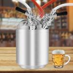 Togarhow 2.5 Gallon 10L Cleaning Keg Stainless Steel Beer Line Cleaner with 2D Coupler Keg Line Cleaning Kit Cleaning Keg for Beer Line Cleaning