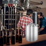 Togarhow 2.5 Gallon 10L Cleaning Keg Stainless Steel Beer Line Cleaner with 2D Coupler Keg Line Cleaning Kit Cleaning Keg for Beer Line Cleaning