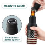 Stepstall 4-in-1 Can Cooler & Bottle Holder with Opener, Double Walled Stainless Steel Insulated, 12oz Beer Gifts for Men