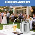 MRbrew New 1.6 Gallon Ball Lock Keg, Stainless Steel Beer Keg with Two Ball Lock Keg Fittings & Gasket Set, Double Ball Lock Post Corny Keg For Draft, Homebrew, Craft Beer, Cold Brew Keg for Party(6L)