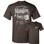 Smoky Mountain Moonshine T-Shirt American South Drinking Men's Novelty Shirt Brown Large