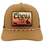 Coors Banquet Rodeo Sunset Woven Patch Canvas Rope Hat Multicolor