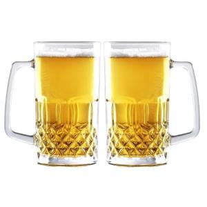 Komost 33oz Plastic Beer Mugs with Handles Set of 2, Clear Resuable Large Beer Stein Drinking Glasses Cups for Party Bar Home Hotel, Perfect for Whiskey Juice Cocktail Beverages