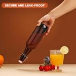 Ldylayi 16oz 2 Pack Amber Glass Beer Bottles with Airtight Rubber Seal Flip Caps,Swing Top Glass Bottles for Home Brewing, Kombucha, Beverages, Oil, Vinegar, Vanilla Extract,Water, Soda, Kefir