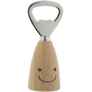 Nagao WY-11 Waiwai Kitchen Bottle Opener, 4.4 inches (11.1 cm), Stainless Steel, Wood, Made in Japan