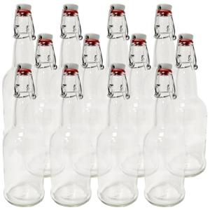 EZ Cap 16 oz Beer Bottles - 12 Pack