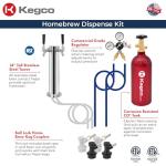 Kegco Stainless Steel 2-Tap Home Brew Dispenser