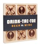 Chronicle Books Drink-Tac-Toe: Beer Vs. Wine (Tic Tac Toe Drinking Game, Wooden Tic Tac Toe Board Game)