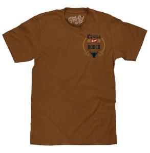 Tee Luv Men's Coors Banquet Beer Shirt - Front and Back Coors Rodeo Bull T-Shirt, Brown Sugar, L