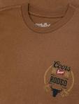 Tee Luv Men's Coors Banquet Beer Shirt - Front and Back Coors Rodeo Bull T-Shirt, Brown Sugar, L