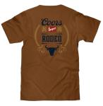 Tee Luv Men's Coors Banquet Beer Shirt - Front and Back Coors Rodeo Bull T-Shirt, Brown Sugar, L