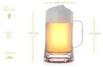 BothEarn Dimple Beer Mug Set of 2 - Clear Heavy Thick Pub Glass with Large Handle - Stein Cup for Craft Beer Lover,12 oz
