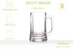 BothEarn Dimple Beer Mug Set of 2 - Clear Heavy Thick Pub Glass with Large Handle - Stein Cup for Craft Beer Lover,12 oz