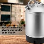 2.5 Gallon Cleaning Keg, Dual Head-Sankey D Ports, Wash Out Keg with Rubber Base for Beer Lines Cleaning
