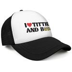 Ozrhuve I Love Titties and Beer Drinking Hat Funny Hat Gag Gifts Men Women Baseball Cap