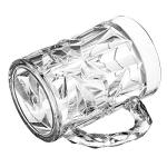 Peohud 6 Pack Plastic Beer Mugs, 20 Oz Beer Stein Glasses with Handle, Clear Large Drinking Cups for Bar, Cocktail, Alcohol, Beverages, Milk, Juice, Soda