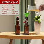 Zelomithe 12oz Amber glass bottle with Airtight Stopper Lids (10 Pack) -Swing Top Glass Bottles-Flip Top Brewing Bottle for Fermentation, Kombucha, Mead, Vinegar, Beer, Kefir, Wine,Soda,whisky