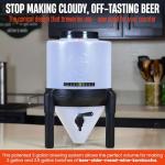 BrewDemon Conical Fermenter by Demon Brewing Company - Frost - NO NEED TO SIPHON 25% Heavier Duty Beer-Cider-Mead-Wine-Kombucha Fermenter Brewing System