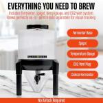 BrewDemon Conical Fermenter by Demon Brewing Company - Frost - NO NEED TO SIPHON 25% Heavier Duty Beer-Cider-Mead-Wine-Kombucha Fermenter Brewing System