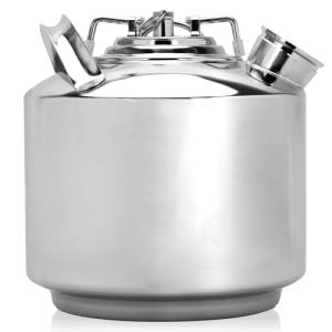 Howaoo 1.6 Gallon Cleaning Keg with D Coupler for Beer Line Cleaner, Beer Line Cleaning Kit Made of Stainless Steel, Beer Line Cleaner Used for Beer Line Cleaning, 1.6 Gallon Keg Line Cleaning Kit