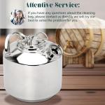 Howaoo 1.6 Gallon Cleaning Keg with D Coupler for Beer Line Cleaner, Beer Line Cleaning Kit Made of Stainless Steel, Beer Line Cleaner Used for Beer Line Cleaning, 1.6 Gallon Keg Line Cleaning Kit