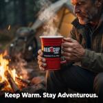 Red Cup Living 24 Oz Beer Mug | BPA FREE Double Wall Insulated, Patented Design, Unbreakable Beer Stein with Big Handle, Dishwasher Safe| Root Beer Mug | Christmas Party, Holiday Gift Cups