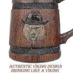 Large Viking Beer Mug With Handles – 18 Oz Medieval Pirate Cup Heavy Viking Beer Stein for Men, Unique Gift for Christmas, Father’s Day, Birthday & Anniversary (Resin & Stainless Steel)