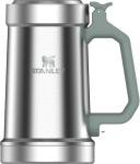STANLEY Classic Bottle Opener Beer Stein 24 oz | Flip Up Lid and Heavy Duty Handle with Built In Bottle Opener | Insulated Stainless Steel Beer Mug | BPA-Free | Stainless Steel Shale