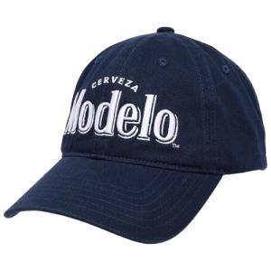Modelo Cerveza Dad Hat, Cotton Baseball Cap with Embroidered Logo, Adjustable Baseball Hat, Blue, One Size