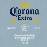 Tee Luv Men's Corona Extra Front and Back Beer Brand Logo T-Shirt, Arctic Blue, M